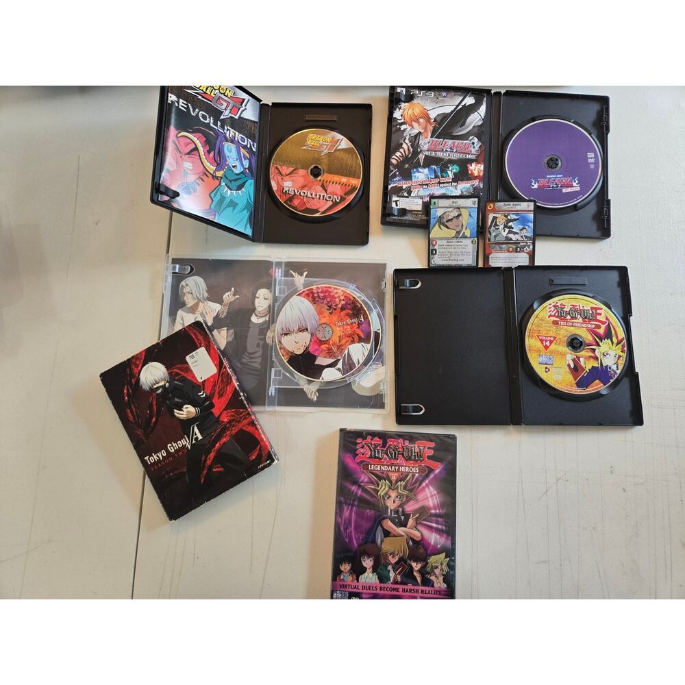 Anime DVD Lot Dragon Ball GT Bleach Tokyo Ghoul Yu Gi Oh